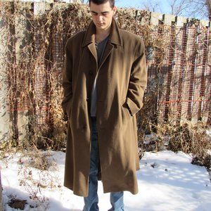 Cashmere Blend Men's Vintage Coat, Tessuto Italian